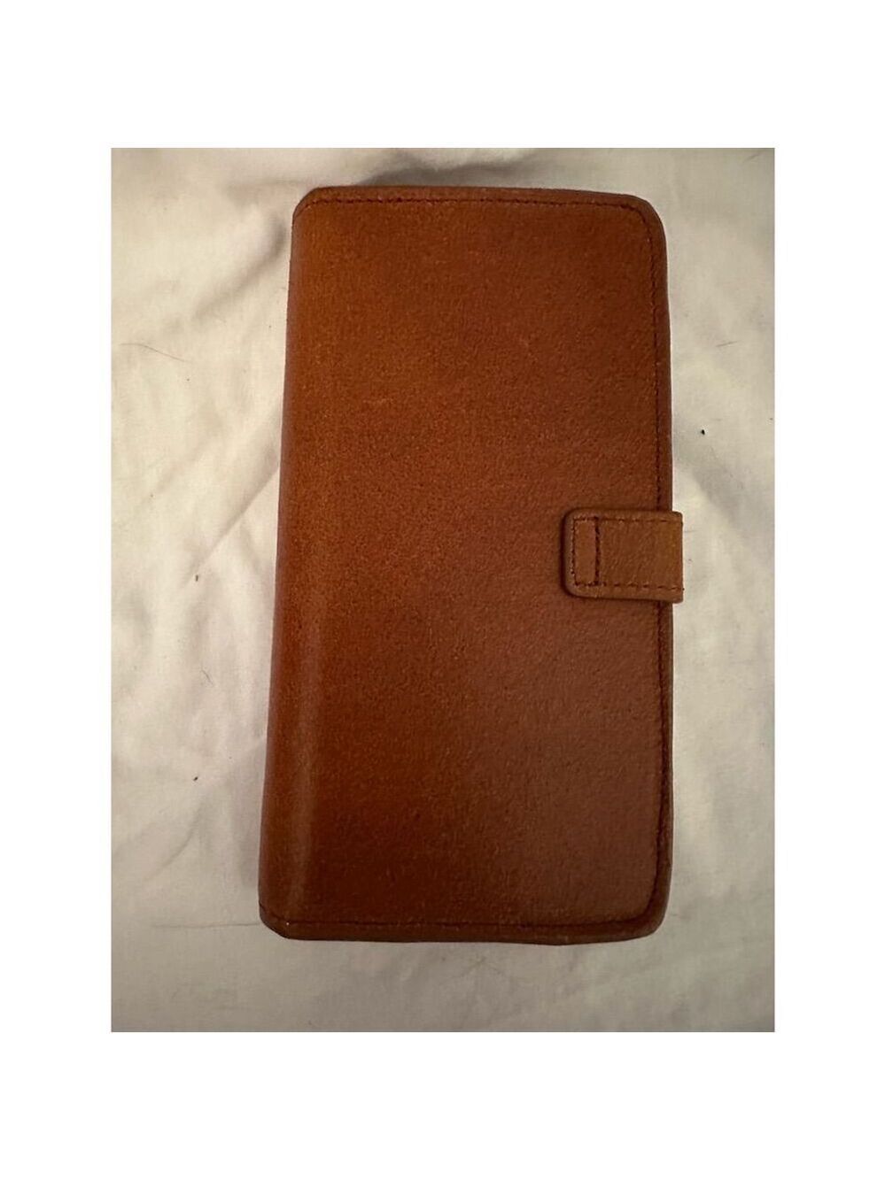 M & W Unisex Brown Slim Fold Leather Wallet with Card Slots - Picture 4 of 4